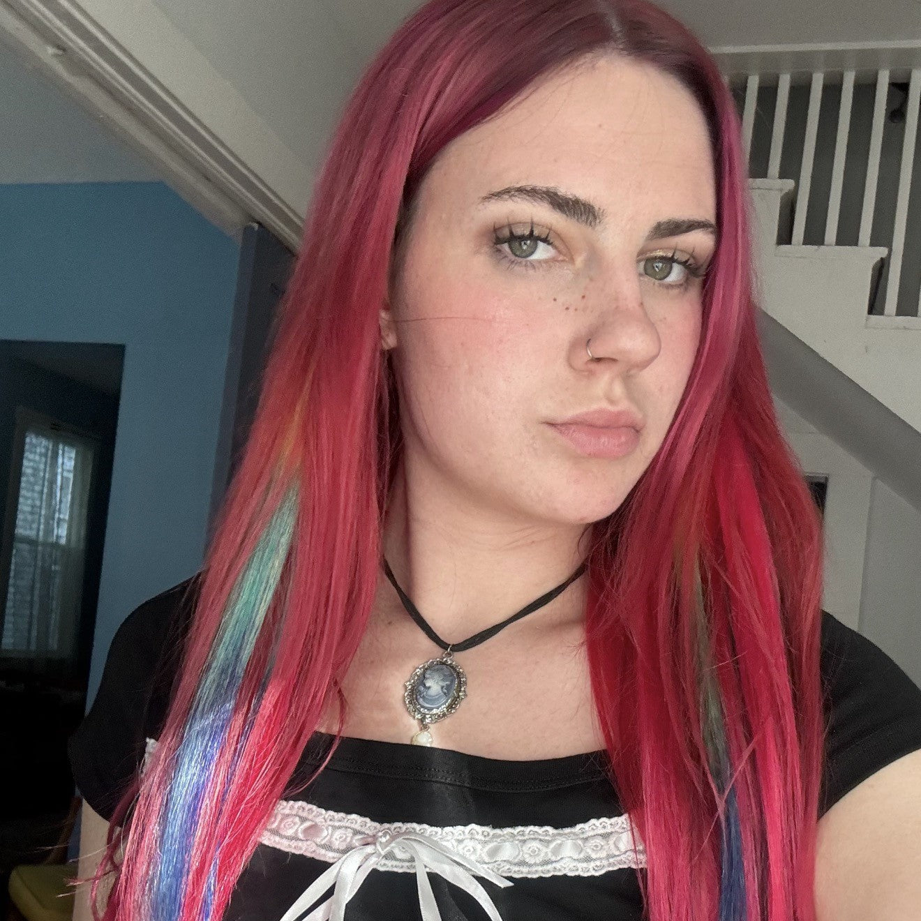 ColorBox user showing final hair color result after custom creating